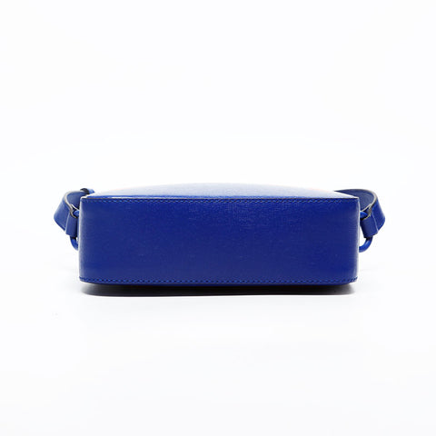 GUCCI Leather Logo Camera Bag Shoulder Bag blue WS20197