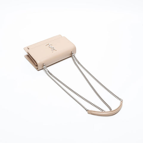 YVES SAINT LAURENT Chain Leather Kate Shoulder Bag beige WS20200