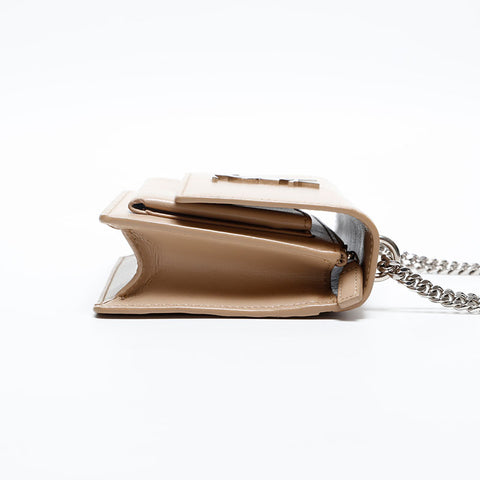 YVES SAINT LAURENT Chain Leather Kate Shoulder Bag beige WS20200