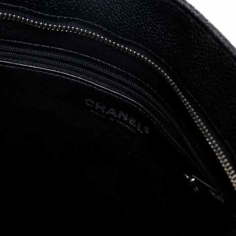 CHANEL 10th Series 2005-2006 Medallion Caviar Skin Replica Tote Tote Bag black WS20204