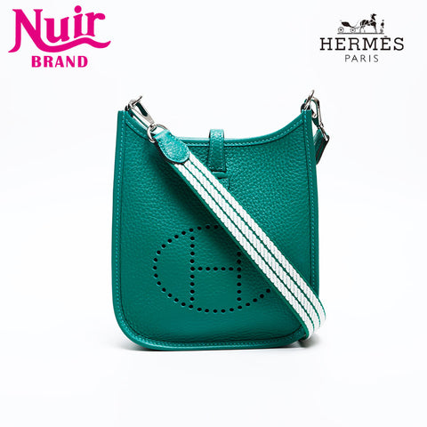 HERMES Evelyn TPM W stamp 2024 Shoulder Bag green WS20206
