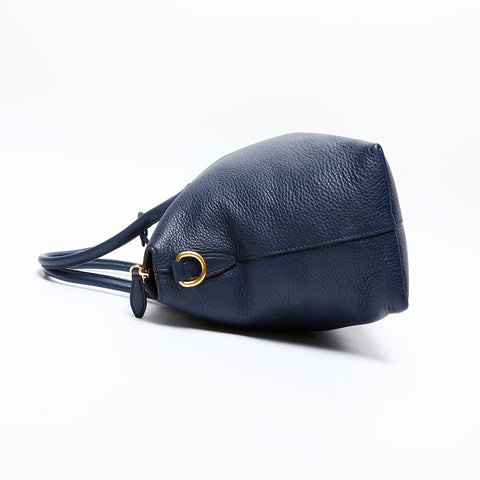 PRADA leather Handbag Navy WS20210