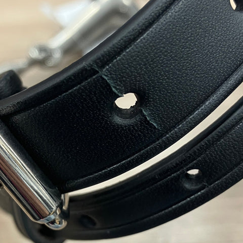 GUCCI Leather Body Bag Bamboo Waist bag black WS20213
