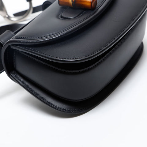 GUCCI Leather Body Bag Bamboo Waist bag black WS20213