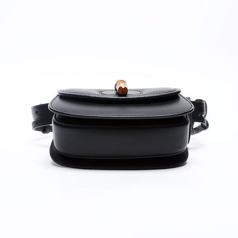 GUCCI Leather Body Bag Bamboo Waist bag black WS20213