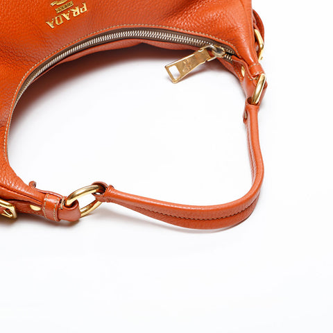 PRADA leather Shoulder Bag Orange WS20214
