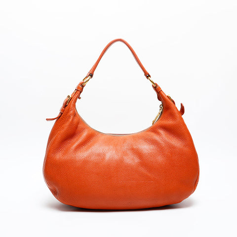 PRADA leather Shoulder Bag Orange WS20214