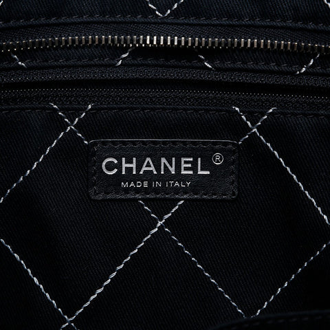 CHANEL 20 series 2014-2015 On the Road Caviar Skin Wild Stitch Shoulder Bag Silver WS20216