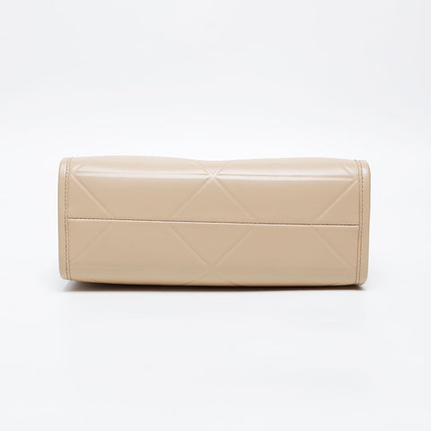 PRADA Symbol Topstitch Handbag beige WS20218