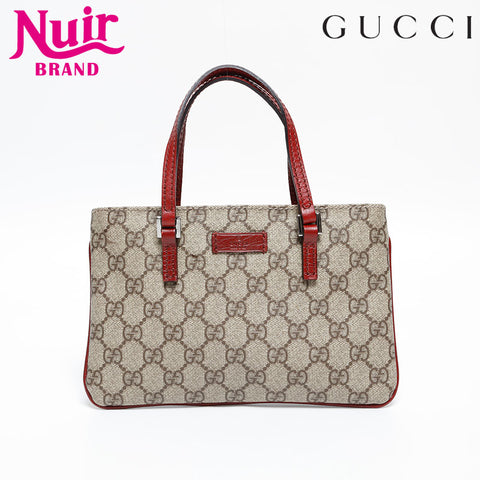 GUCCI GG Supreme Mini Red Handbag beige WS20227