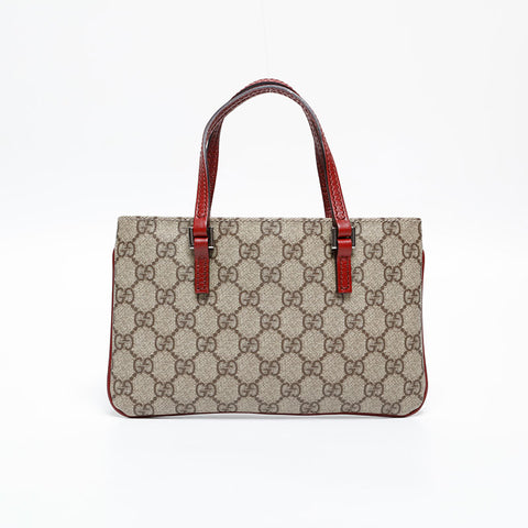 GUCCI GG Supreme Mini Red Handbag beige WS20227