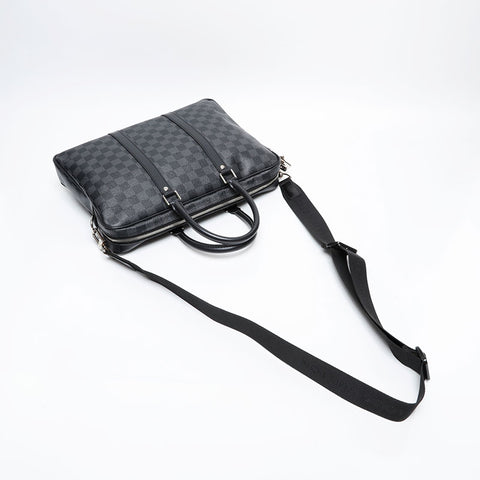 LOUIS VUITTON Damier Graphite PDJ Porte Document Jour Handbag black WS20230