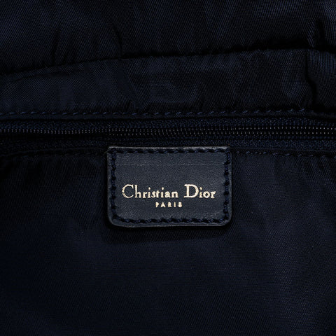 Christian Dior Trotter Canvas Malice Pearl Shoulder Bag Navy WS20233
