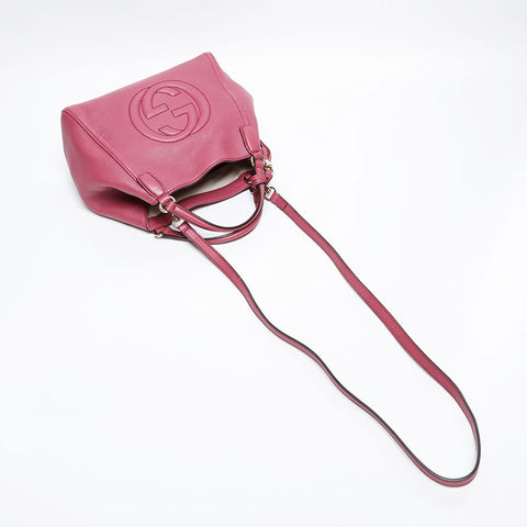 GUCCI 2way Leather Soho Shoulder Bag pink WS20234
