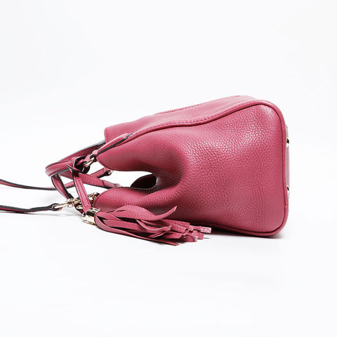 極美品 グッチ GUCCI 2way レザー ソーホー ショルダーバッグ ピンク WS20234