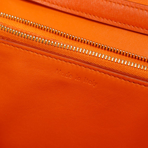 CELINE Leather Classic Box Shoulder Bag Orange WS20235