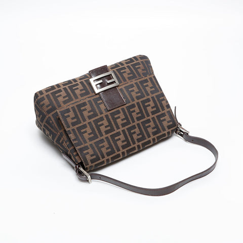 FENDI Zucca mamma bucket Shoulder Bag Brown WS20237