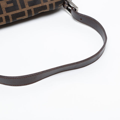 FENDI Zucca mamma bucket Shoulder Bag Brown WS20237