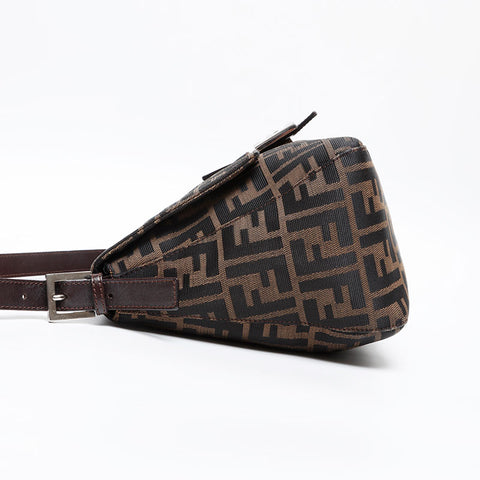 FENDI Zucca mamma bucket Shoulder Bag Brown WS20237