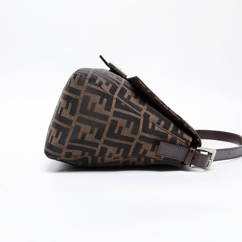 FENDI Zucca mamma bucket Shoulder Bag Brown WS20237