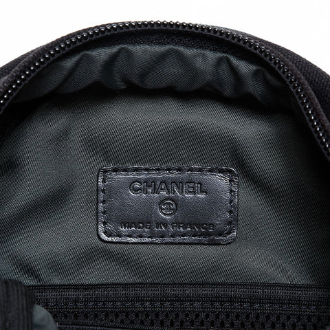 CHANEL No.8 2003-2004 COCO Mark Sports Line Shoulder Bag black WS20238