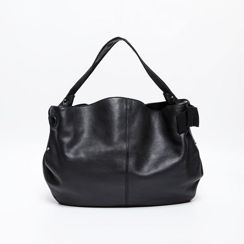 Salvatore Ferragamo Vara Ribbon Leather Shoulder Bag black WS20239