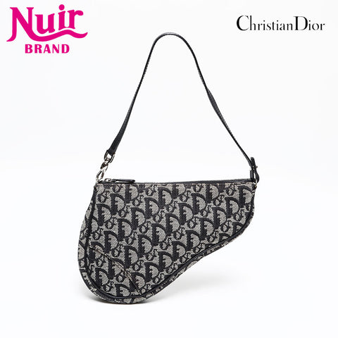 クリスチャンディオール Christian Dior トロッター サドルバッグ ミニ ポーチ ショルダーバッグ ネイビー WS20240