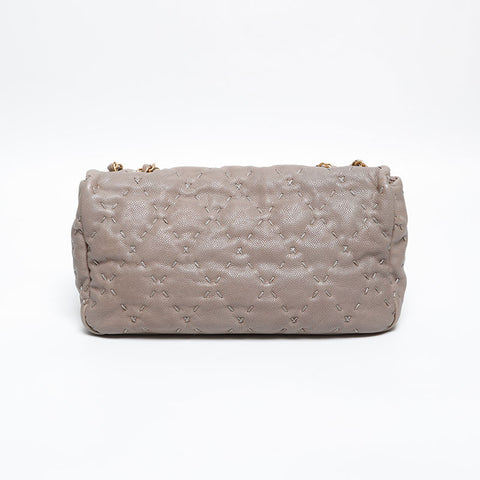 CHANEL Caviar Skin Leather Wild Stitch 15 Series 2011-2012 Shoulder Bag gray WS20242