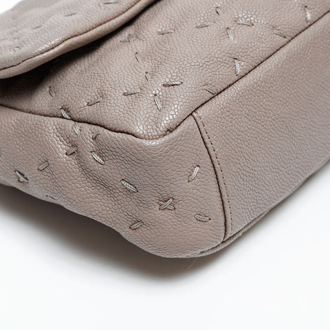 CHANEL Caviar Skin Leather Wild Stitch 15 Series 2011-2012 Shoulder Bag gray WS20242