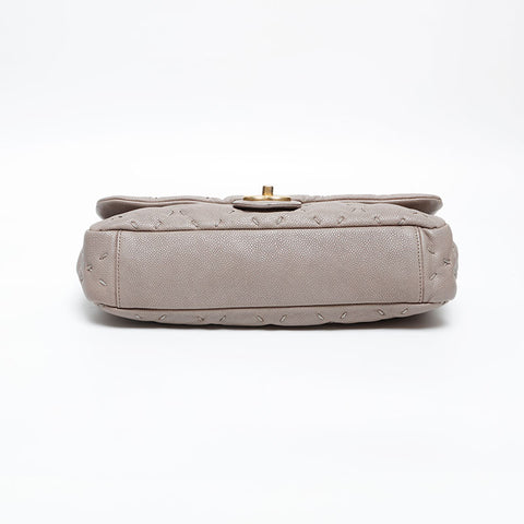 CHANEL Caviar Skin Leather Wild Stitch 15 Series 2011-2012 Shoulder Bag gray WS20242