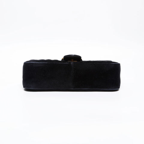 GUCCI GG Marmont Velour Chain Shoulder Bag black WS20243