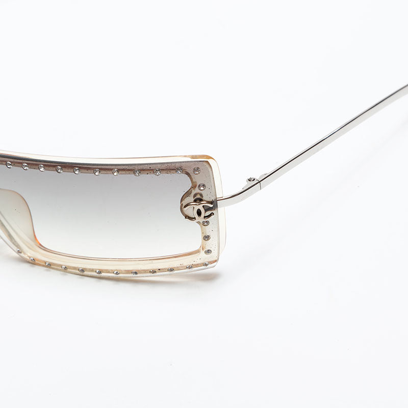 CHANEL ココマーク ラインストーン サングラス 度入り CHANEL 【新品同様】シャネル サングラス ココマーク チェーン