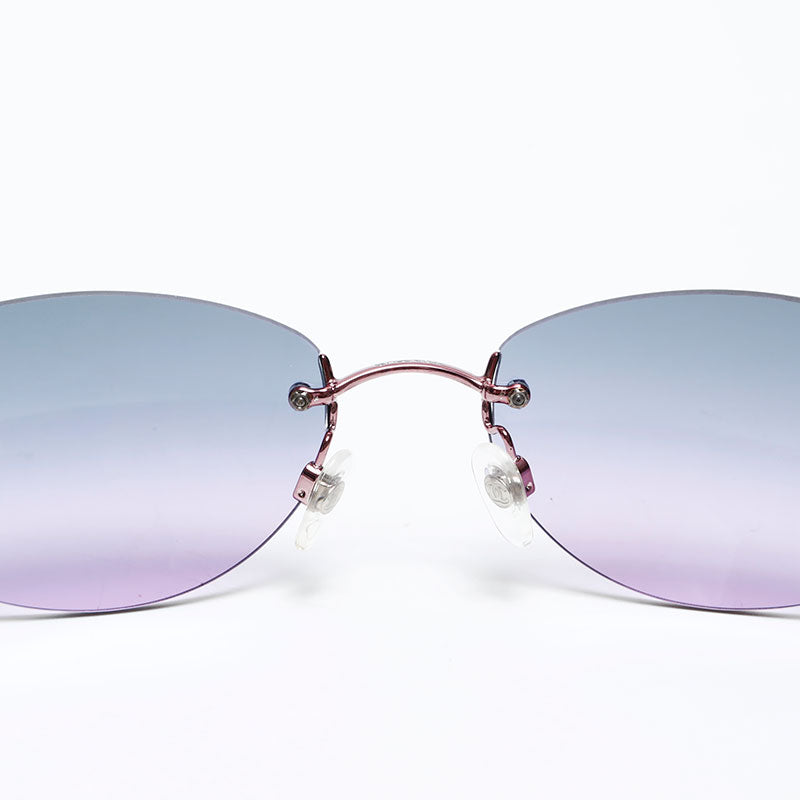 シャネル CHANEL リムレス ココマーク サングラス パープル