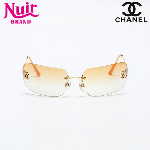 シャネル CHANEL リムレス ココマーク サングラス オレンジ WS20246