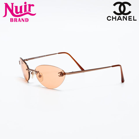 シャネル CHANEL リムレス ココマーク サングラス オレンジ WS20249