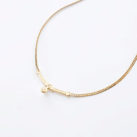 Christian Dior Rhinestone Necklace gold WS20256