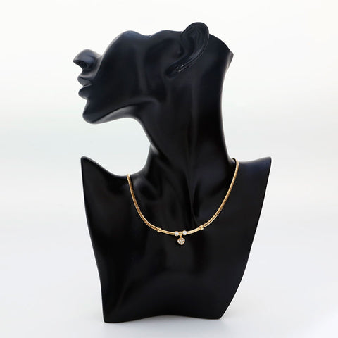 Christian Dior Rhinestone Necklace gold WS20256