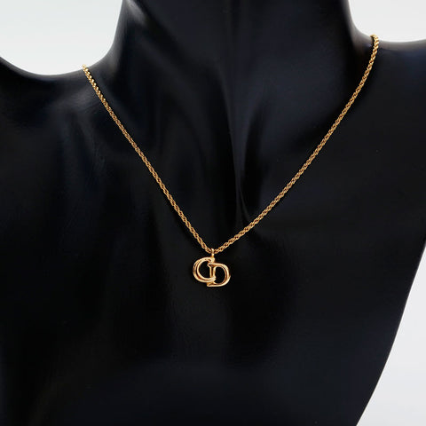 Christian Dior CD logo Necklace gold WS20262