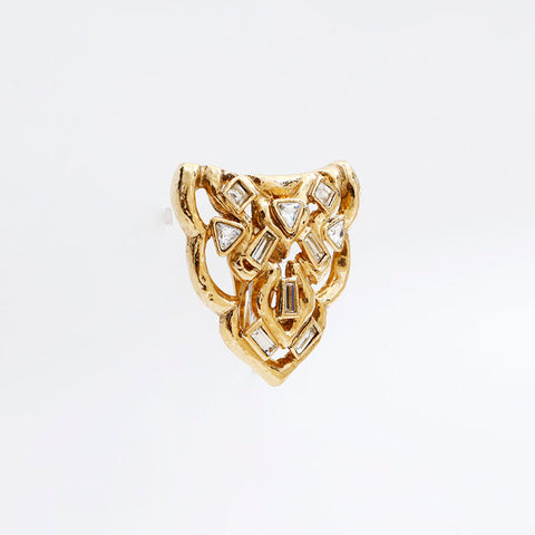 YVES SAINT LAURENT Boucle d'oreille strass or WS20264