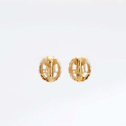 Christian Dior Rhinestone Necklace gold WS20266