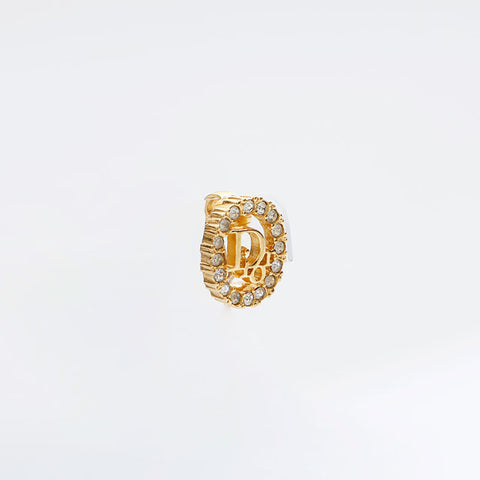Christian Dior Rhinestone Necklace gold WS20266