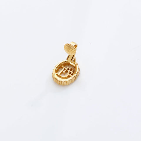 Christian Dior Rhinestone Necklace gold WS20266