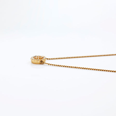 Christian Dior Rhinestone Necklace gold WS20266