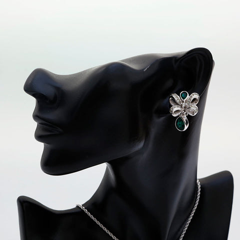 Christian Dior Rhinestone Necklace Silver WS20267
