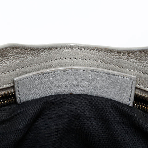 BALENCIAGA Leather Metallic Edge Mini City 2way Shoulder Bag gray WS20269