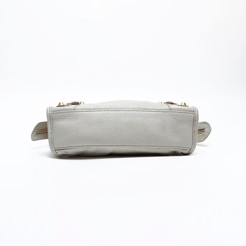 BALENCIAGA Leather Metallic Edge Mini City 2way Shoulder Bag gray WS20269
