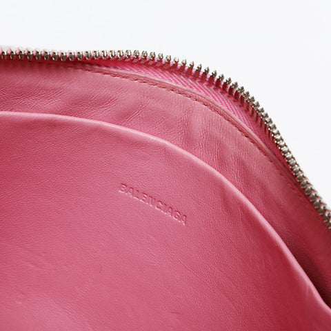 BALENCIAGA Embossed Leather Neo Classic City Shoulder Bag pink WS20276
