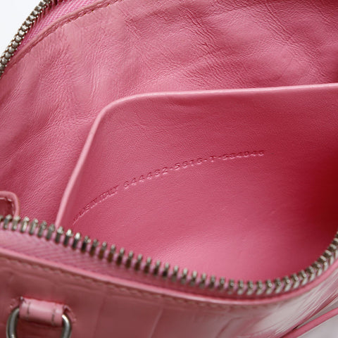 BALENCIAGA Embossed Leather Neo Classic City Shoulder Bag pink WS20276