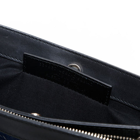 BALENCIAGA Denim Logo Shoulder Bag Navy WS20278