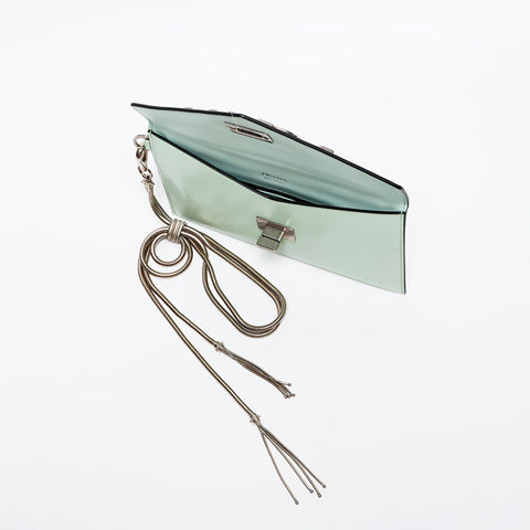 PRADA Logo clutch bag Handbag green WS20282